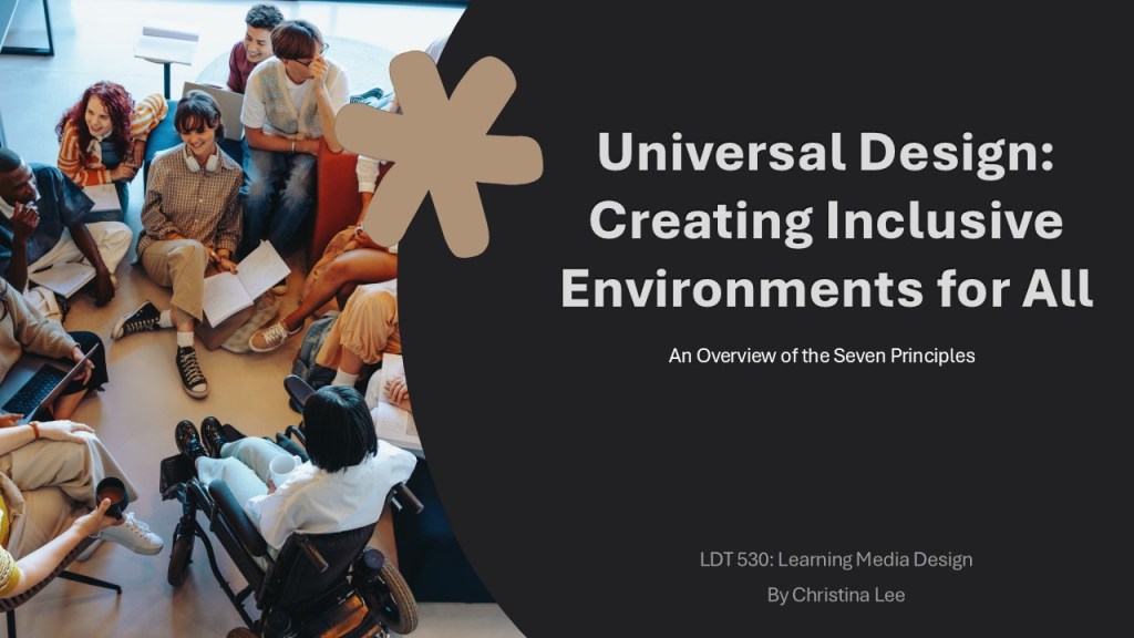Title page for Universal Design: Creating Inclusive Learning for All