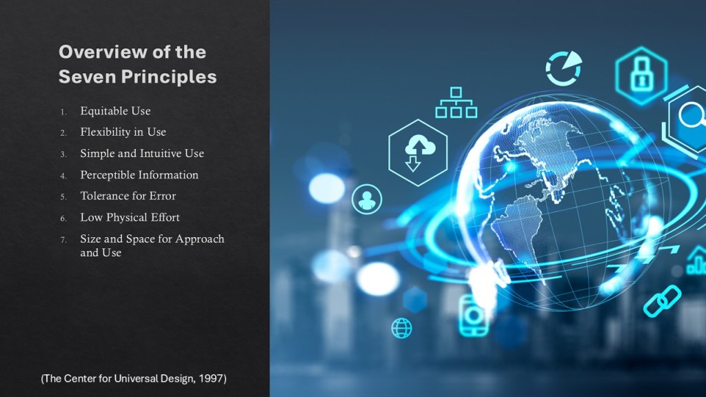 Overview of the 7 principles of universal design